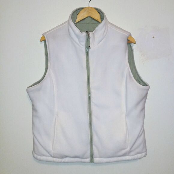 Free Country Quilted Reversible Puffer Vest-XL-Fleece Lined-Pocket-Full Zip-Sage - Picture 6 of 8